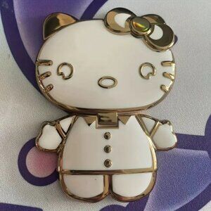 Sanrio Hello Kitty Rotatable Folding Phone Stand with mirror (new) White